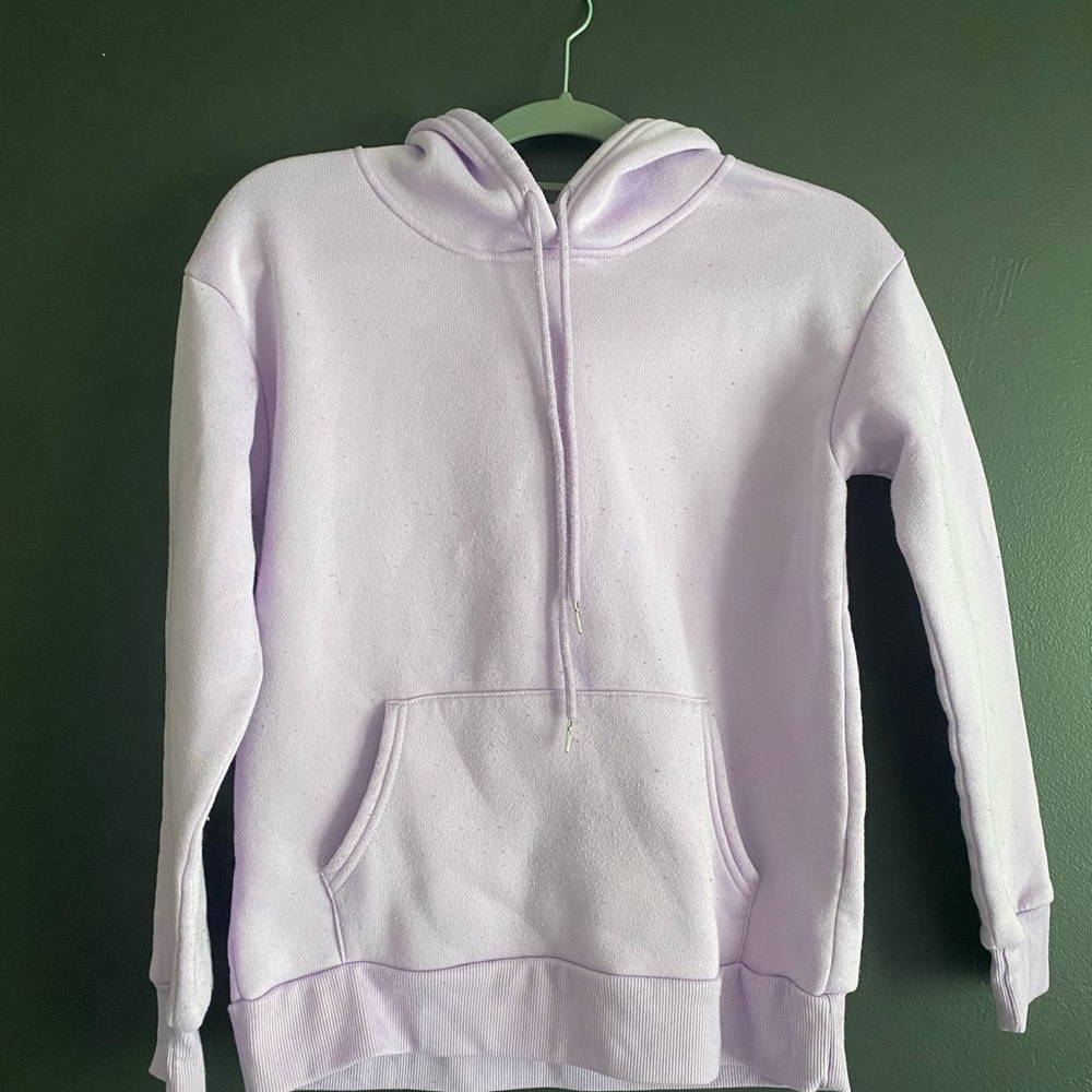 SHEIN Light Purple Hoodie Sweatshirt